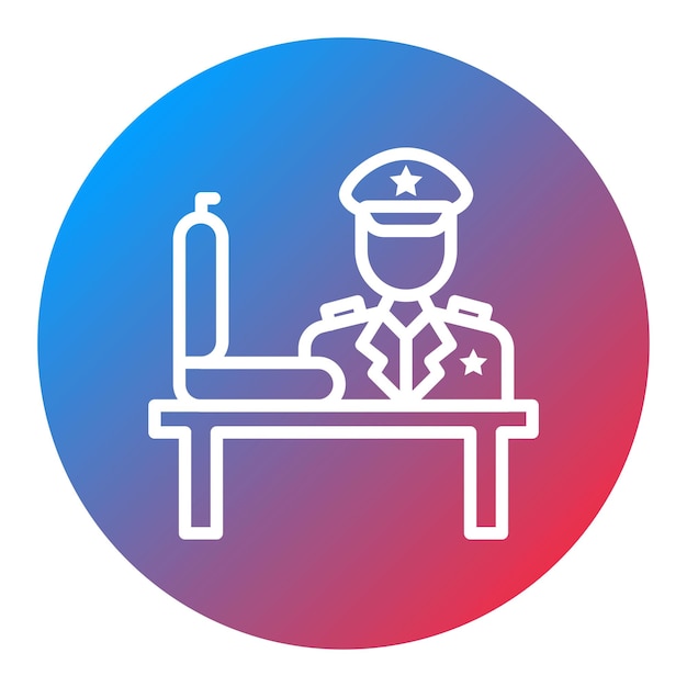 Imagen vectorial del icono de aduanas Puede utilizarse para el servicio postal
