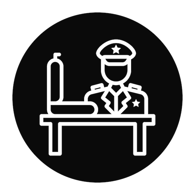 Imagen vectorial del icono de aduanas Puede utilizarse para el servicio postal