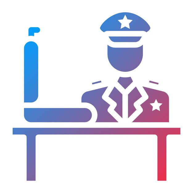 Imagen vectorial del icono de aduanas Puede utilizarse para el servicio postal