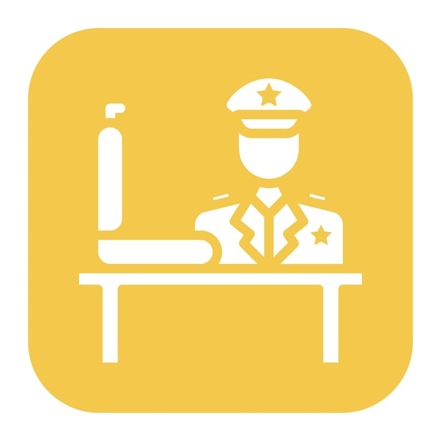Imagen vectorial del icono de aduanas Puede utilizarse para el servicio postal