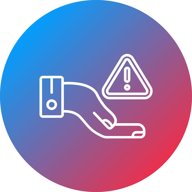 Imagen vectorial de icono de advertencia justa Se puede utilizar para la Casa de Subastas