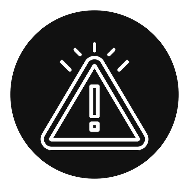 Imagen vectorial del icono de advertencia Se puede utilizar para el tiro con arco