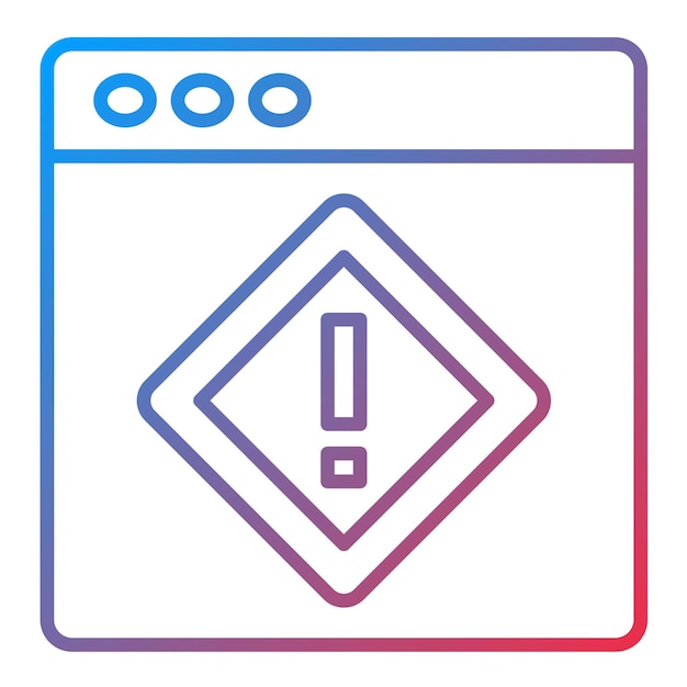 Imagen vectorial de icono de advertencia web Se puede utilizar para la experiencia del usuario