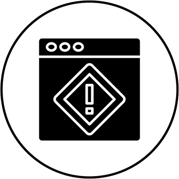 Imagen vectorial de icono de advertencia web Se puede utilizar para la experiencia del usuario