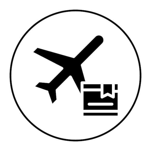 Imagen vectorial del icono de la aeronave de carga Se puede utilizar para la cadena de suministro