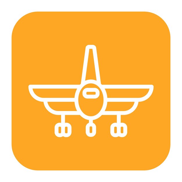Imagen vectorial del icono de la aeronave Se puede utilizar para la aerolínea