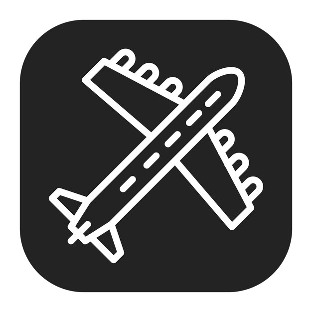 Imagen vectorial del icono de la aeronave Se puede utilizar para el avión