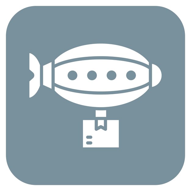 Imagen vectorial del icono de la aeronave Se puede utilizar para el envío