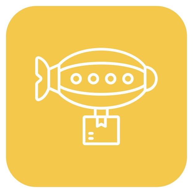 Imagen vectorial del icono de la aeronave Se puede utilizar para el envío
