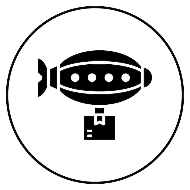 Imagen vectorial del icono de la aeronave Se puede utilizar para el envío