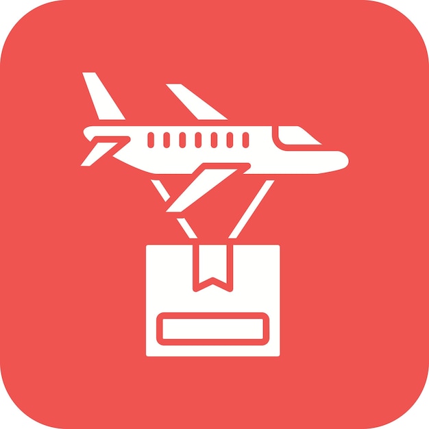 Imagen vectorial del icono de la aeronave Se puede utilizar para la logística