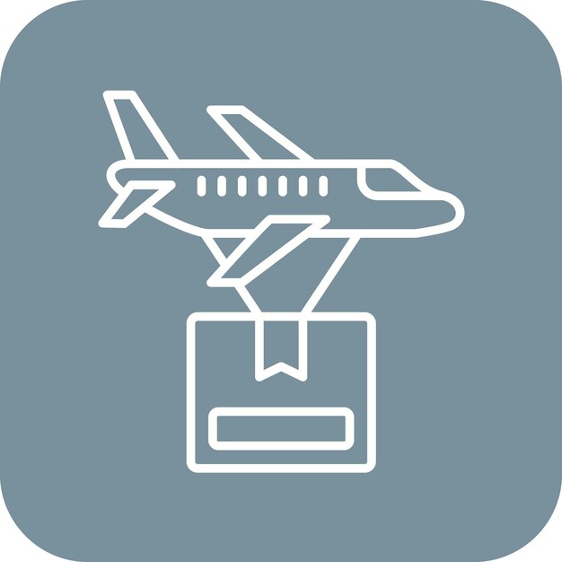 Imagen vectorial del icono de la aeronave Se puede utilizar para la logística
