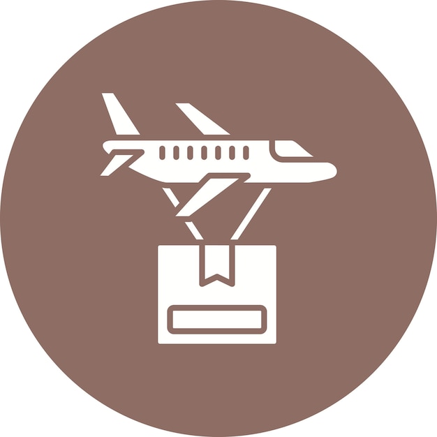 Imagen vectorial del icono de la aeronave Se puede utilizar para la logística