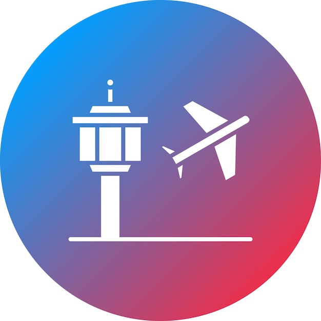 Imagen vectorial del icono del aeropuerto Se puede utilizar para el mapa y la navegación