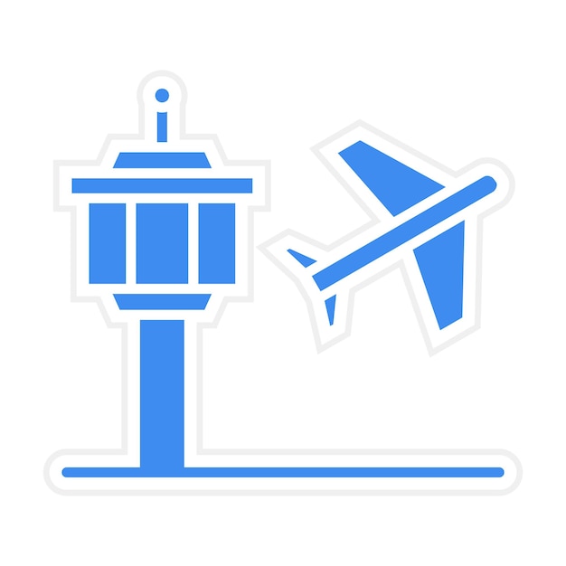 Imagen vectorial del icono del aeropuerto Se puede utilizar para el mapa y la navegación