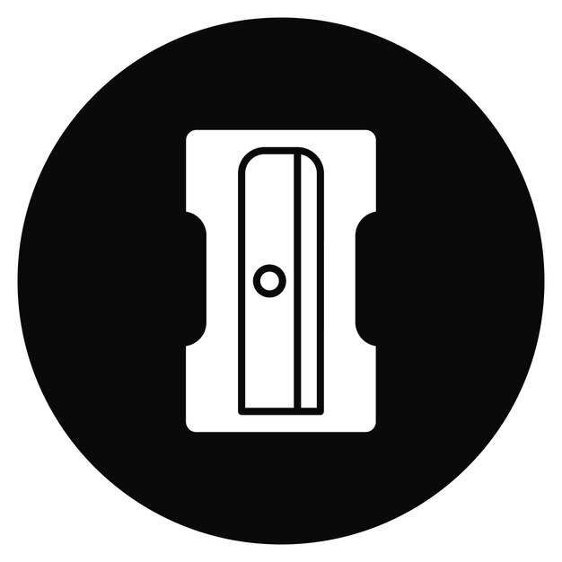 Imagen vectorial del icono del afilador de lápiz Se puede utilizar para papelería de oficina