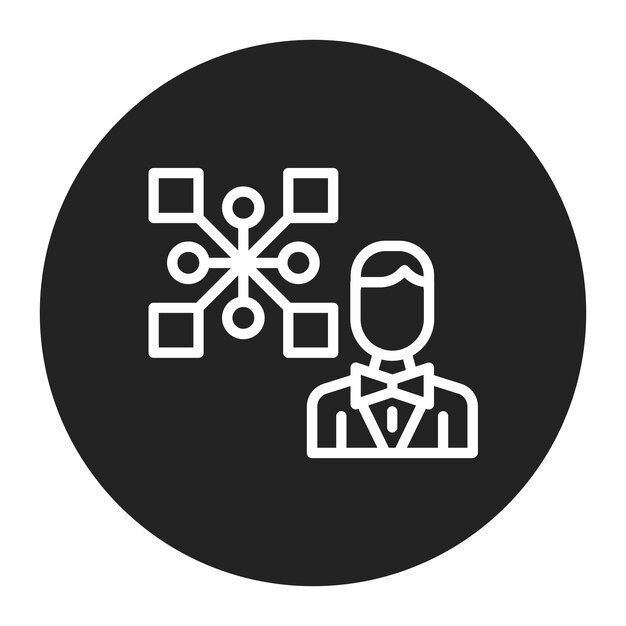 Imagen vectorial del icono de afiliaciones profesionales Se puede utilizar para el currículum vitae