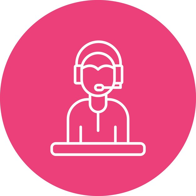 Imagen vectorial del icono del agente de marketing Se puede utilizar para la agencia de medios