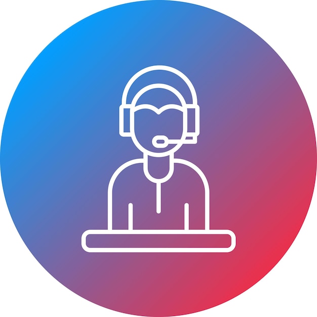Imagen vectorial del icono del agente de marketing Se puede utilizar para la agencia de medios