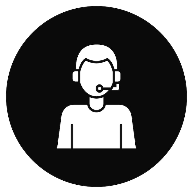 Imagen vectorial del icono del agente de servicio al cliente Se puede utilizar para el comercio electrónico