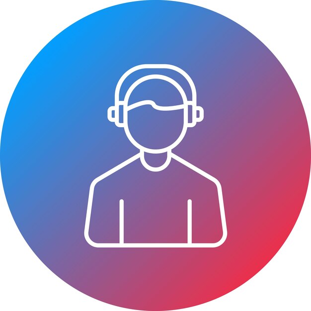 Imagen vectorial del icono del agente de servicio al cliente Se puede utilizar para Digital Nomad