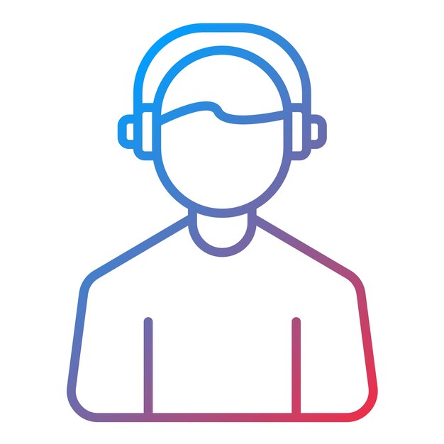 Imagen vectorial del icono del agente de servicio al cliente Se puede utilizar para Digital Nomad