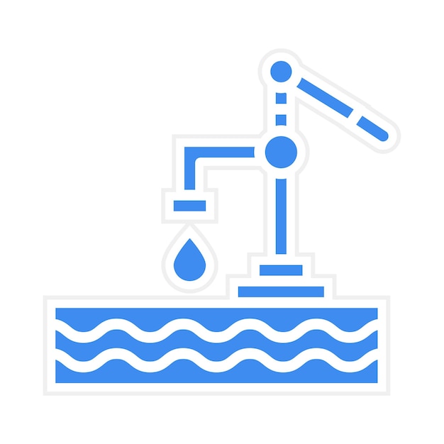 Imagen vectorial del icono de agotamiento de las aguas subterráneas Se puede utilizar para la crisis del agua