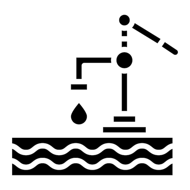 Imagen vectorial del icono de agotamiento de las aguas subterráneas Se puede utilizar para la crisis del agua