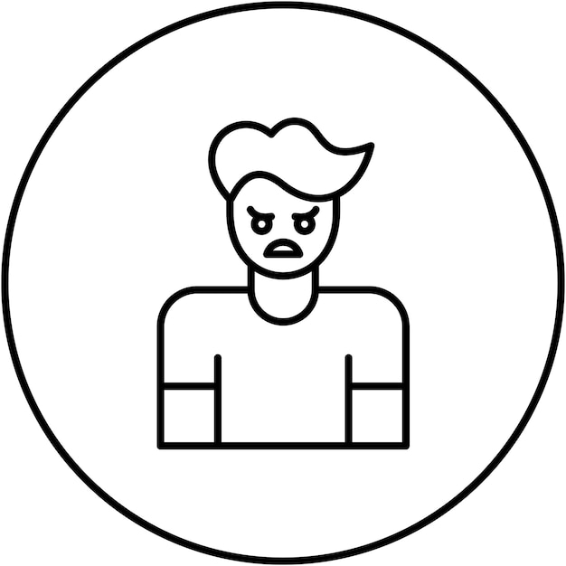 Imagen vectorial del icono de agresión se puede usar para el trastorno