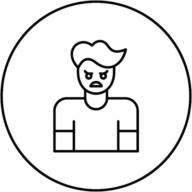 Imagen vectorial del icono de agresión Se puede usar para el trastorno