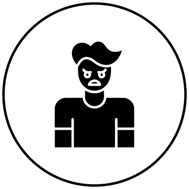 Imagen vectorial del icono de agresión Se puede usar para el trastorno