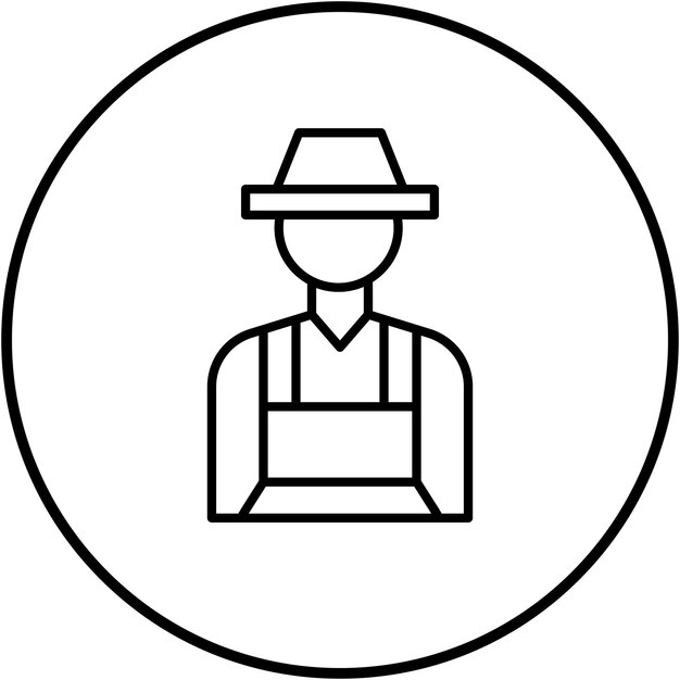 Imagen vectorial del icono del agricultor Se puede utilizar para la agricultura