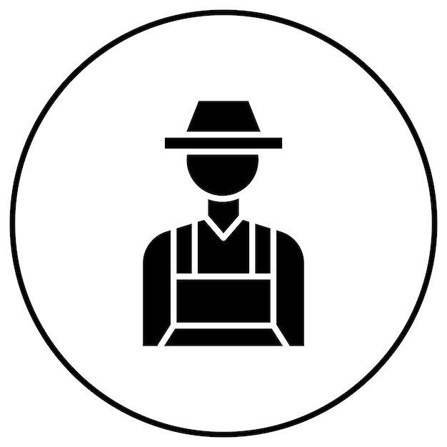 Imagen vectorial del icono del agricultor Se puede utilizar para la agricultura