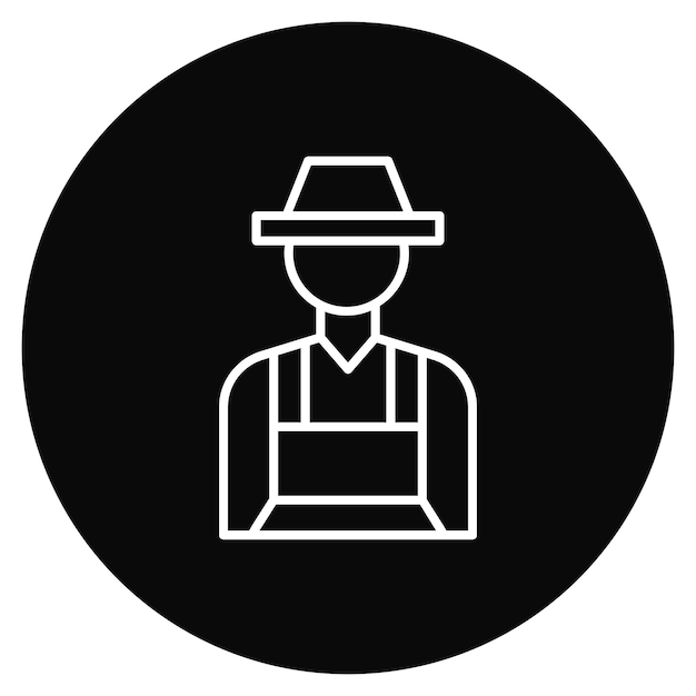 Imagen vectorial del icono del agricultor Se puede utilizar para la agricultura