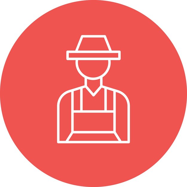 Imagen vectorial del icono del agricultor Se puede utilizar para la agricultura