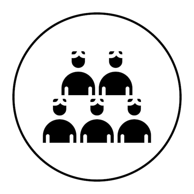 Imagen vectorial del icono de agrupación de personal Se puede utilizar para la gestión del personal