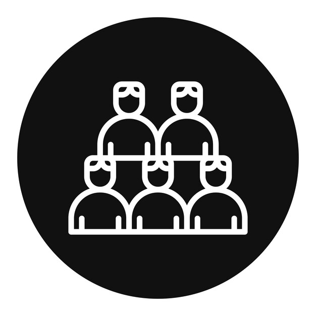 Imagen vectorial del icono de agrupación de personal Se puede utilizar para la gestión del personal