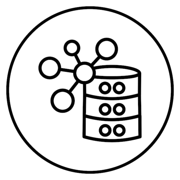 Imagen vectorial de icono de agrupación Se puede utilizar para la ciencia de datos