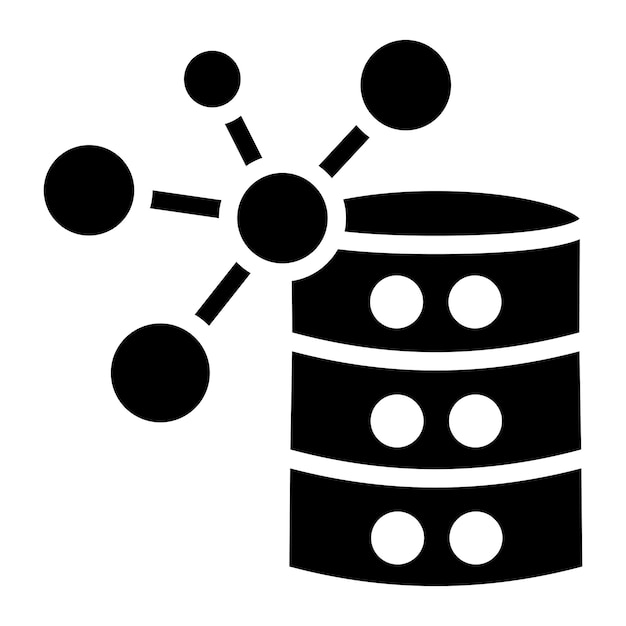 Imagen vectorial de icono de agrupación Se puede utilizar para la ciencia de datos