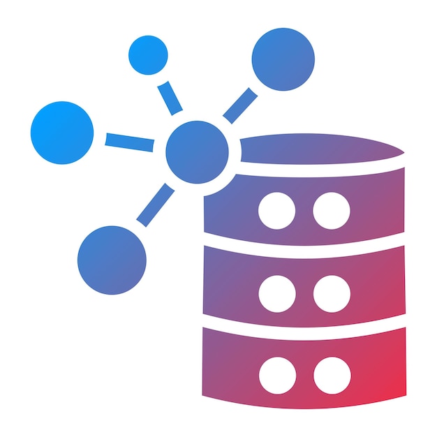 Imagen vectorial de icono de agrupación Se puede utilizar para la ciencia de datos