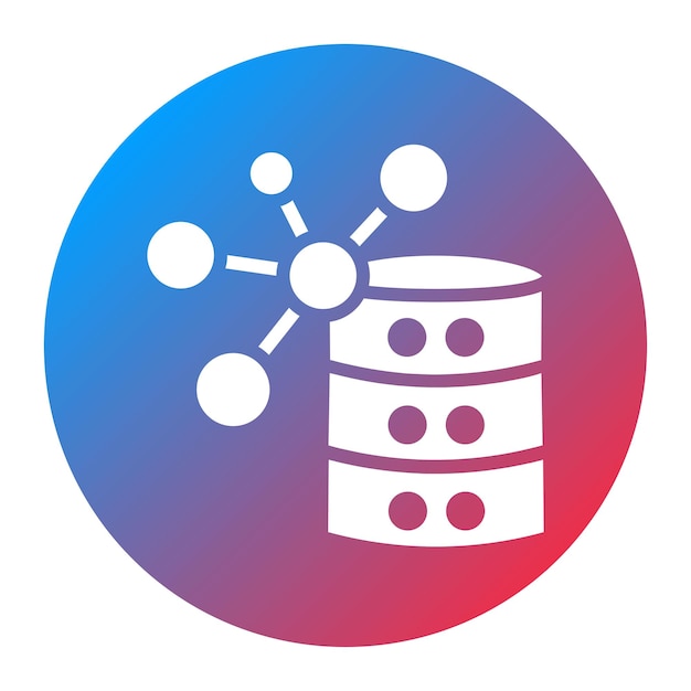 Imagen vectorial de icono de agrupación Se puede utilizar para la ciencia de datos
