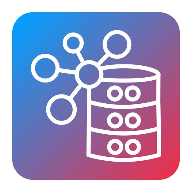 Imagen vectorial de icono de agrupación Se puede utilizar para la ciencia de datos
