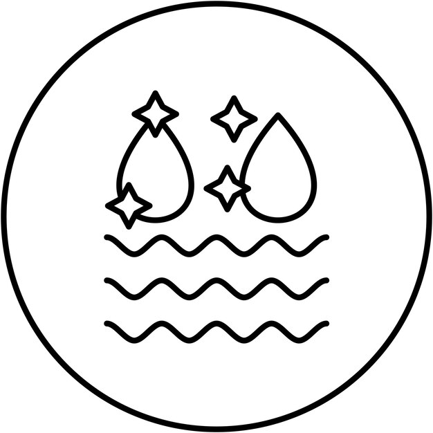 Imagen vectorial de icono de agua limpia Puede utilizarse para productos ecológicos