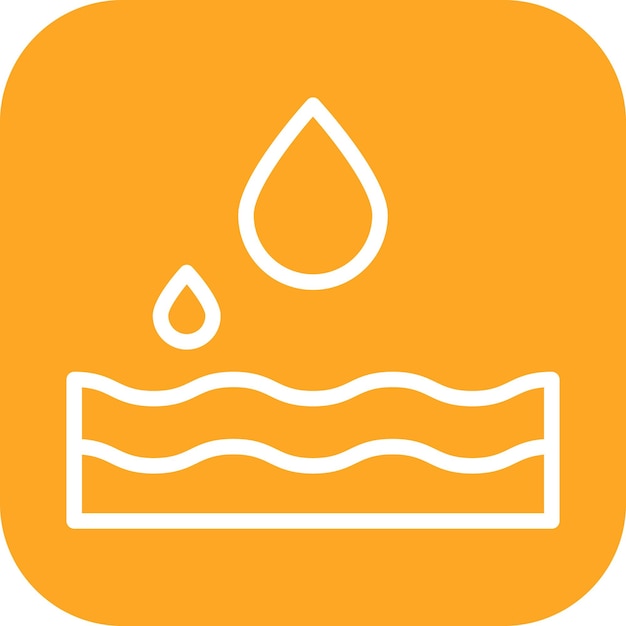 Imagen vectorial de icono de agua Se puede usar para Rugby