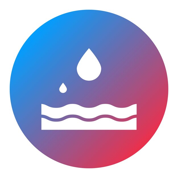 Imagen vectorial de icono de agua Se puede usar para Rugby