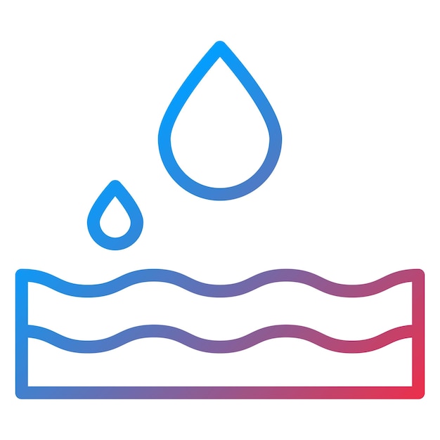 Imagen vectorial de icono de agua Se puede usar para Rugby
