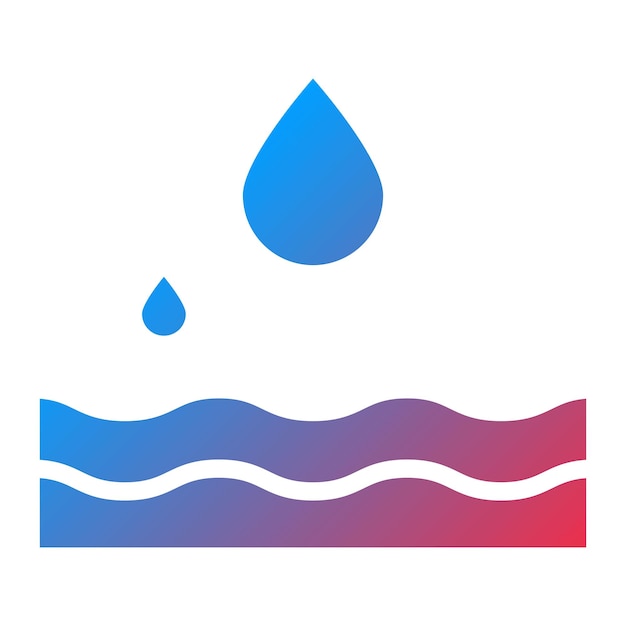 Imagen vectorial de icono de agua Se puede usar para Rugby