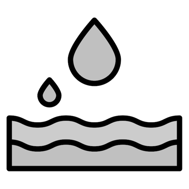 Imagen vectorial de icono de agua Se puede usar para Rugby