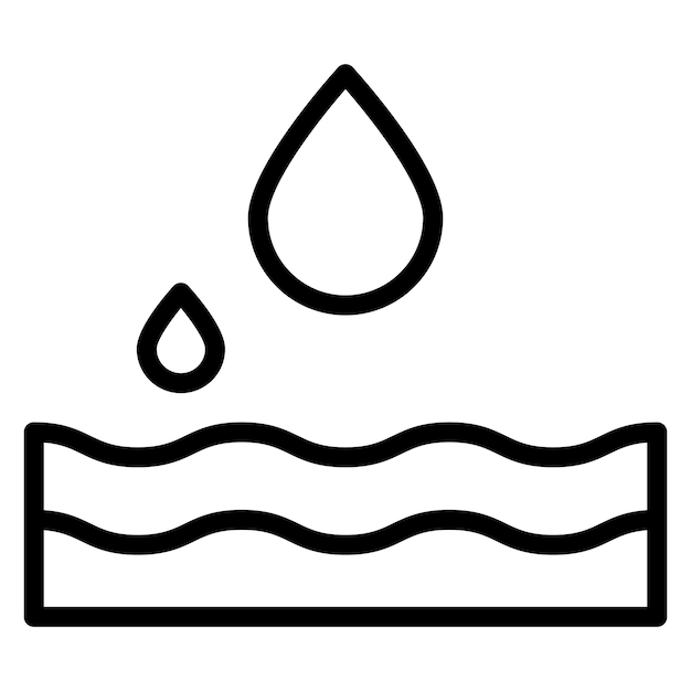 Imagen vectorial de icono de agua Se puede usar para Rugby