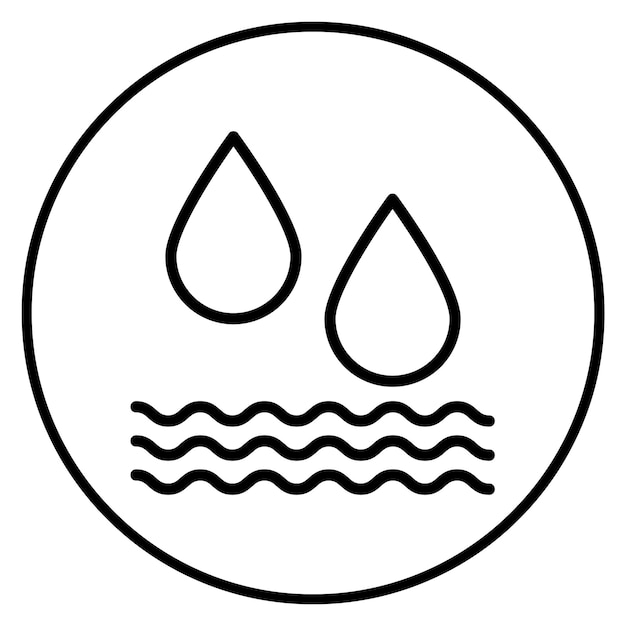 La imagen vectorial del icono de agua se puede utilizar para Raw Metrial